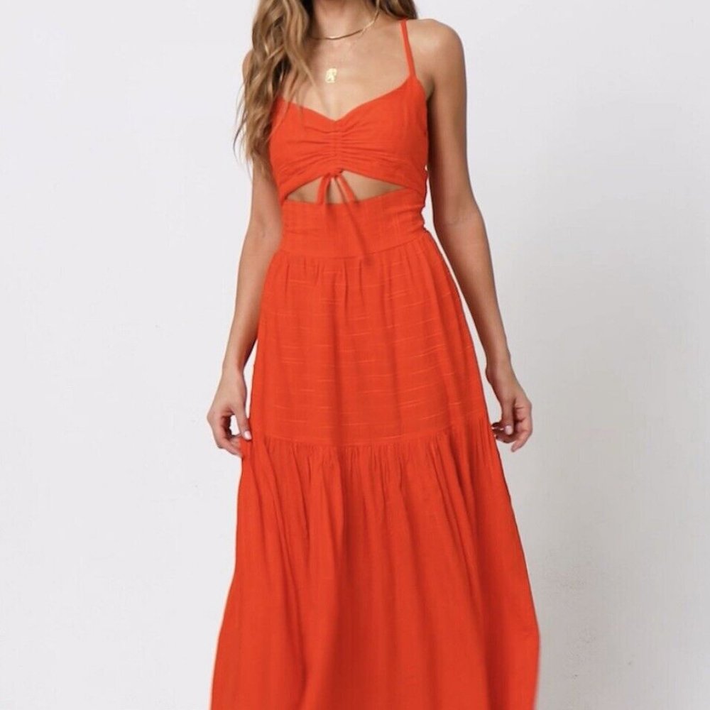 NWT Anthropologie L*SPACE Zuri Dress in Poppy Large L Sold Out Color